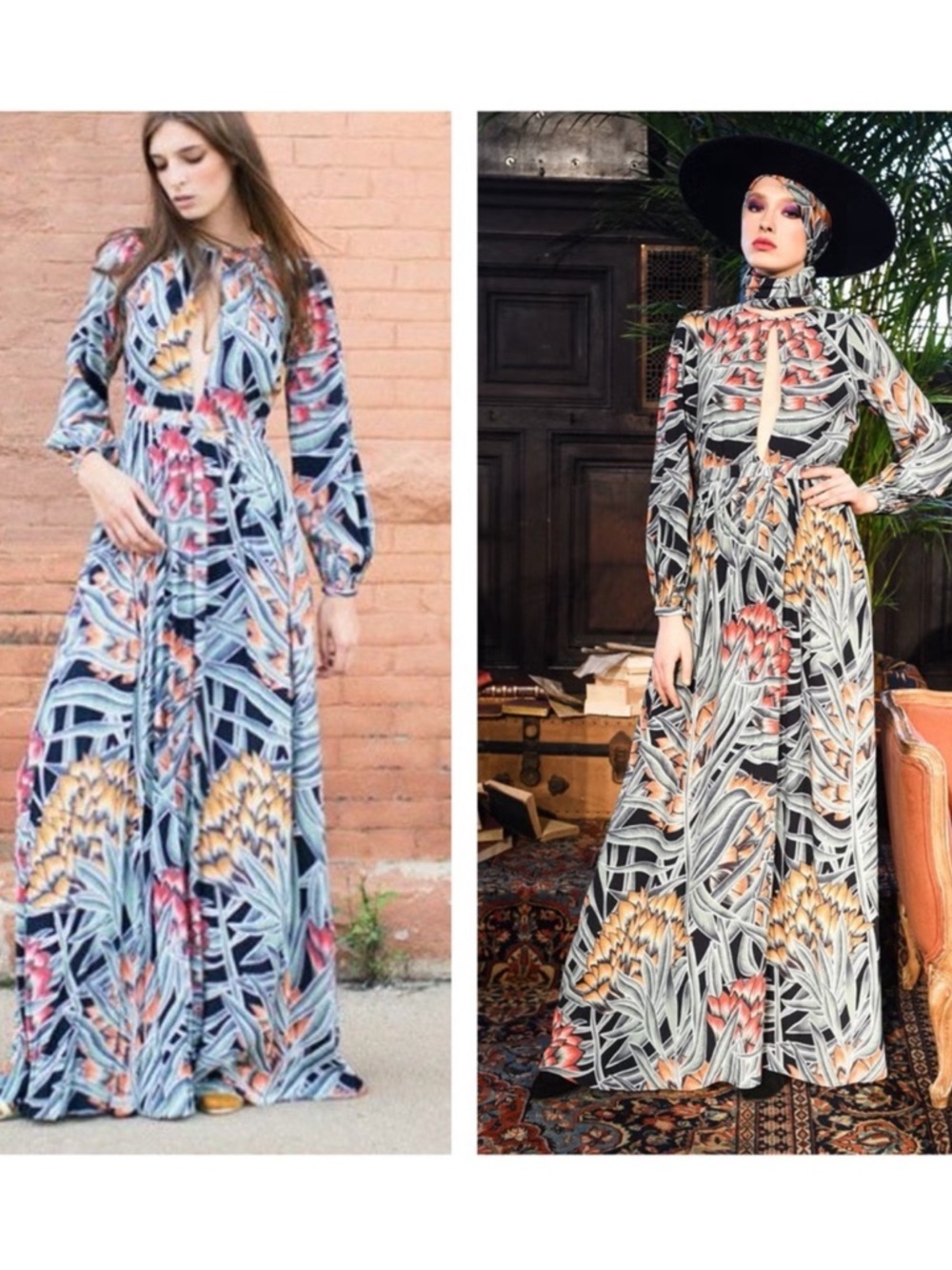 Mara Hoffman Herbarium tropical print maxi dress